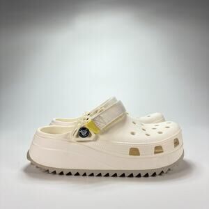 Crocs Classic Hiker Clog Adult Sandals Shoes White Cream Platform Women's Size 7